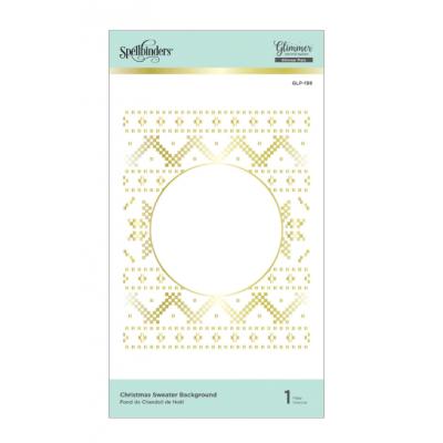 Spellbinders Glimmer Hot Foil Plates - Christmas Sweater Background